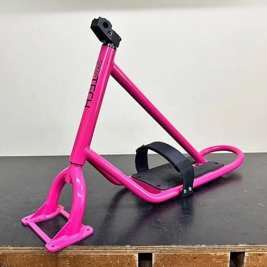 “SnowbikeTech BASIC Snowscoot Frame Kit – Low Center of Gravity / Like-New / Pink”