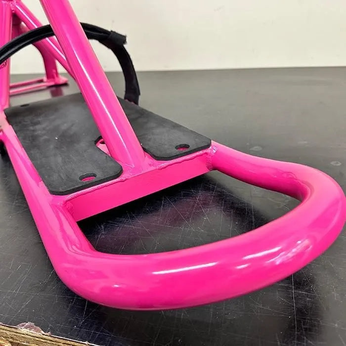 “SnowbikeTech BASIC Snowscoot Frame Kit – Low Center of Gravity / Like-New / Pink”