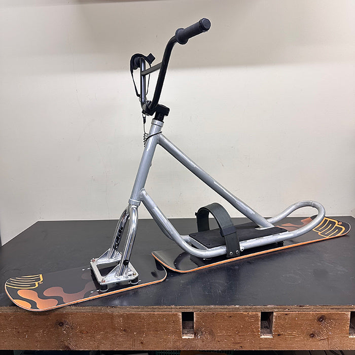 【Custom Used】SNOWSCOOT "Nanamaru 70 RAW" – Bare Aluminum Limited Model with Polished Fork + G1 Boards