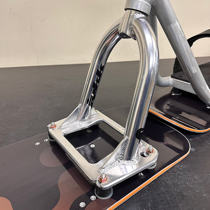 【Custom Used】SNOWSCOOT "Nanamaru 70 RAW" – Bare Aluminum Limited Model with Polished Fork + G1 Boards