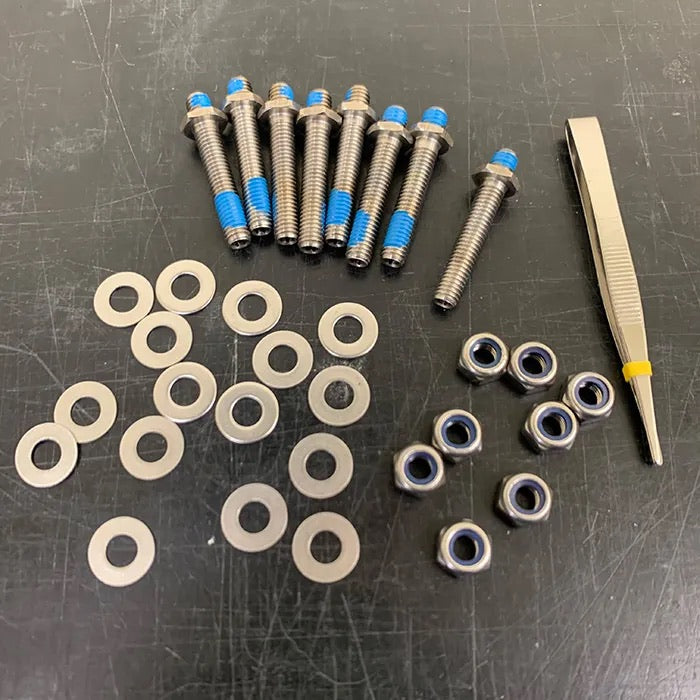JYKK Snowscoot stainless steel board mounting bolt set with stoppers, washers and nuts