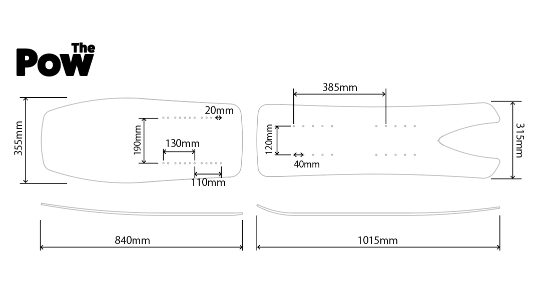 SBT "The POW" Snowscoot Board Set - 2026 Model