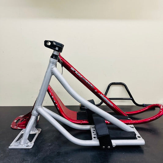 Silver AR ver4.2 after setup beside the rider's well-used red Style frame