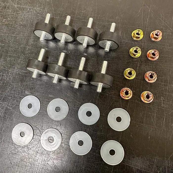 【Low 10mm Height / Semi-Hard】 Snowscoot Simple Non-Through Bush Set (+1 Spare Included)