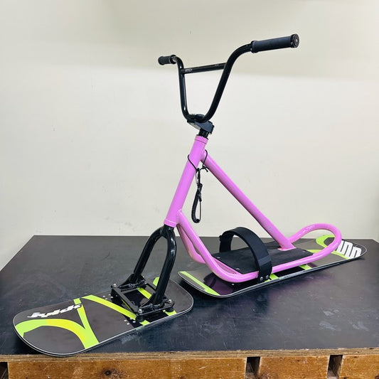 Used Jykk SnowScoot ONE-D Sakura Pink Custom with G1 Soft Boards