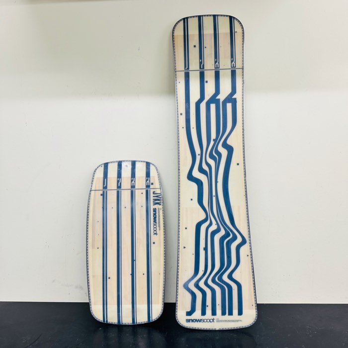 Used SNOWSCOOT C-1 Medium All-Round Board Set – WOODEN Graphic