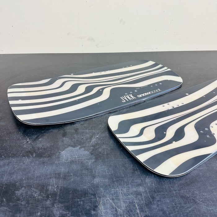 Used SNOWSCOOT C-1 Medium All-Round Board Set – WOODEN Graphic