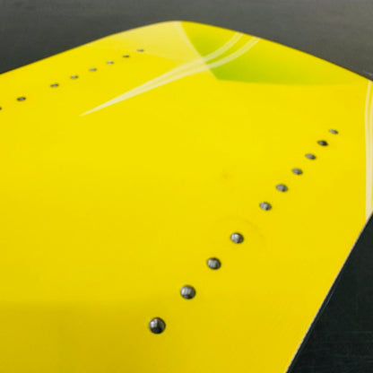USED TORINITY-DC Wide Snowscoot Board Set – Yellow / White Logo – Base Tuned & Waxed