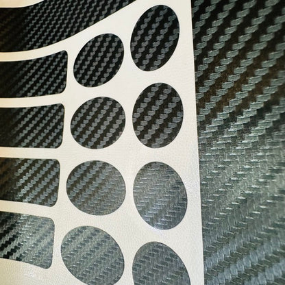 Carbon-Look Frame & Board Protection Sticker Set — 1 Sheet