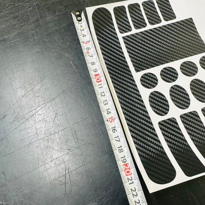 Carbon-Look Frame & Board Protection Sticker Set — 1 Sheet