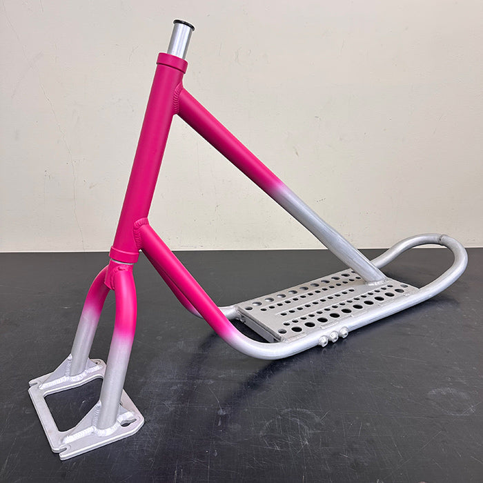 [Brand New / Unused] SNOWSCOOT 70 Park Frame Kit [Limited Pink-to-Raw Gradient] – Ultra Lightweight Freestyle Frame