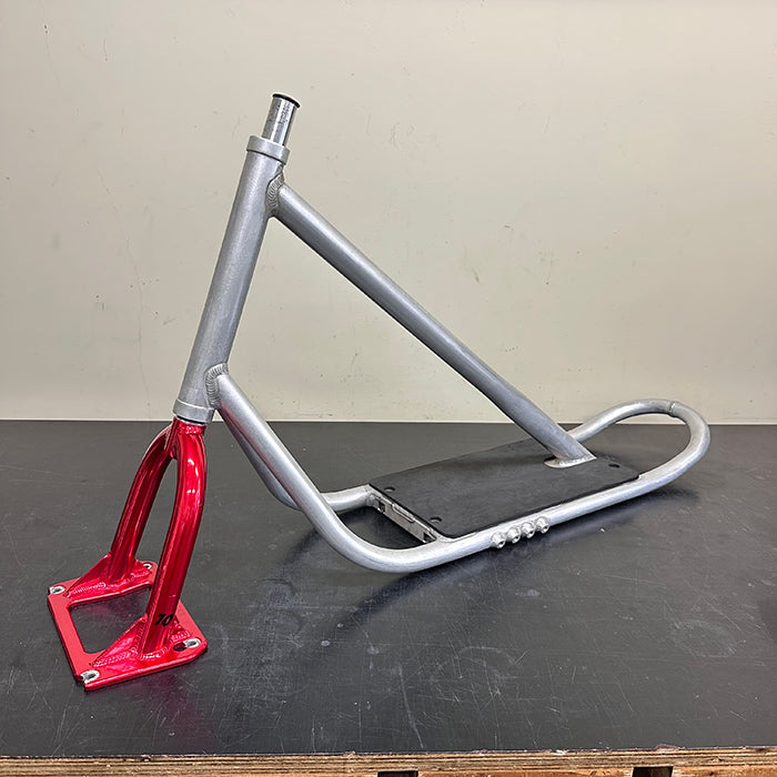 [Custom Used Set] SNOWSCOOT Frame Kit – Style-70L Raw × Candy Red Fork [Excellent Condition]