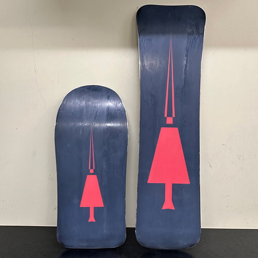 [Rare Used] TORINITY-DC “Hell Edition” Snowscoot Wide Board Set – Structured Base / Top Sheet Scratches