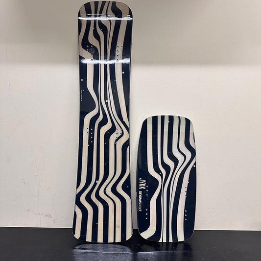 【Latest Carving Wide Board | Lightly Used & Fully Tuned】 SNOWSCOOT jykk C-1 WOODEN Graphic