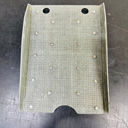 Underside of BWS carbon wide slope deck for Snowscoot Mini