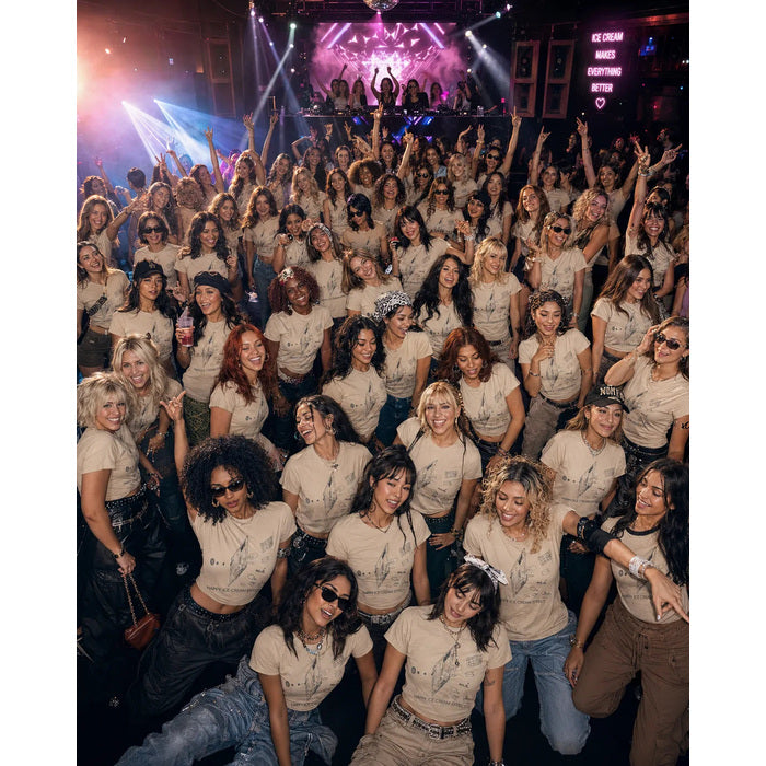AI-generated party illustration, not an actual product or fit photograph