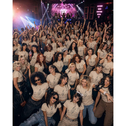 AI-generated party illustration, not an actual product or fit photograph
