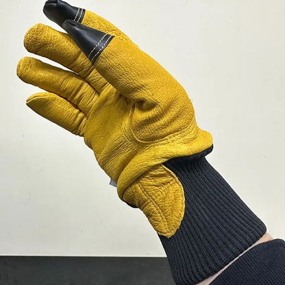 TOOLATE SPORTS Rib Work Leather Gloves – Touchscreen Compatible