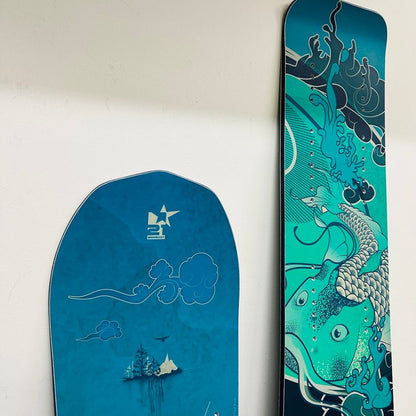 FUZE 2026 Medium teal koi Bruce Rulfo graphics detail