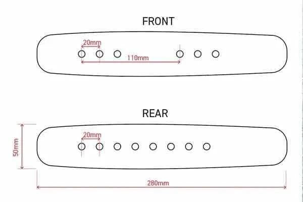 [Custom Flex] SNOWBIKE TECH Custom Carbon Plate for Snowscoot Rear Board [Strength & Performance Upgrade]