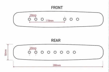 [Custom Flex] SNOWBIKE TECH Custom Carbon Plate for Snowscoot Rear Board [Strength & Performance Upgrade]