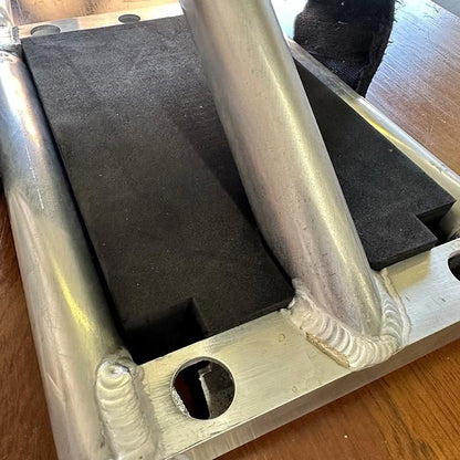 Fat EVA deck foam fitted inside an AR snowscoot frame