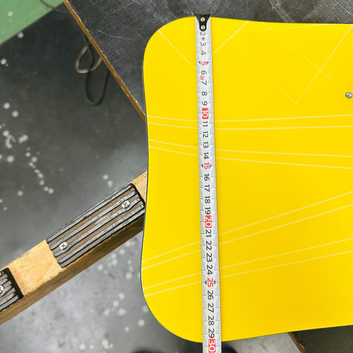 Used TORINITY DC PT Edition rear board, topsheet and measuring-tape reference