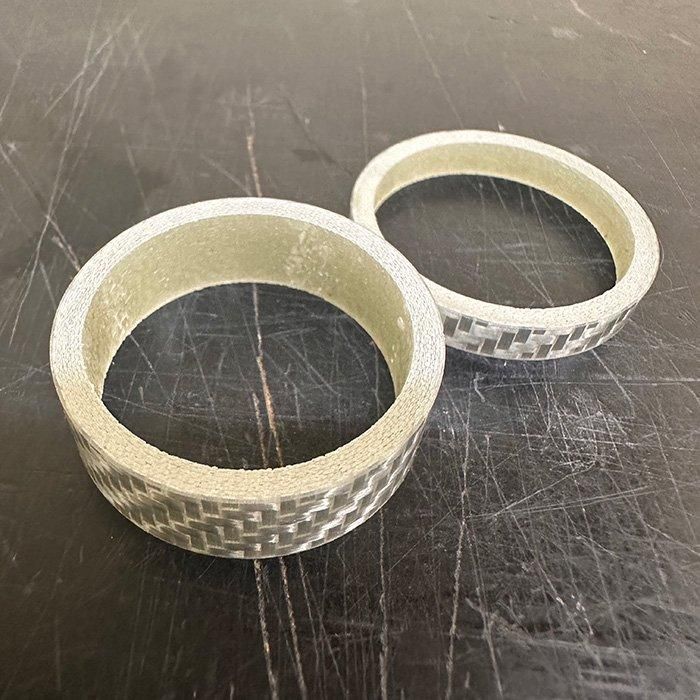 White carbon headset spacers, 5 mm and 10 mm; sold individually