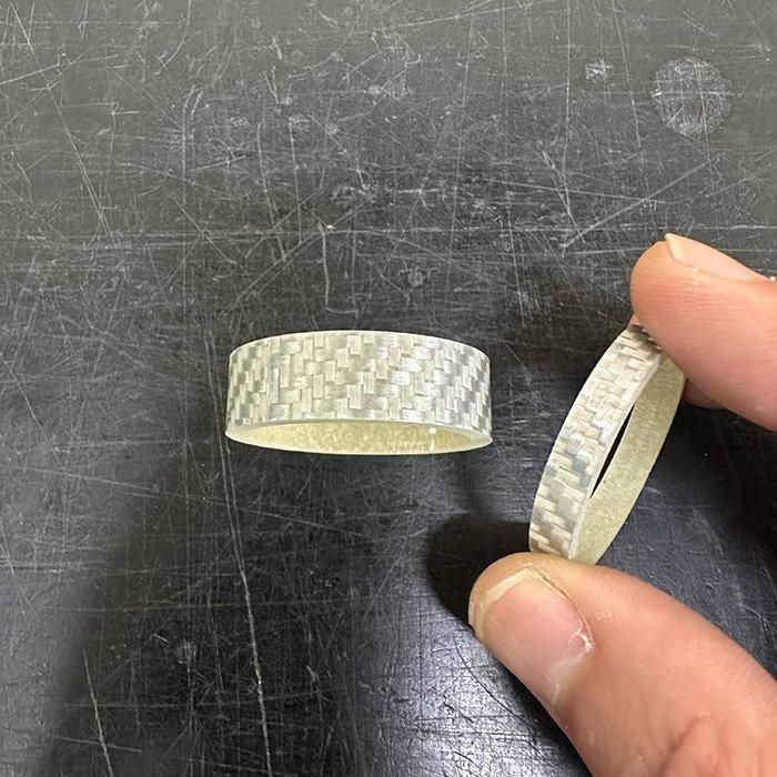 White carbon headset spacers, 5 mm and 10 mm; sold individually